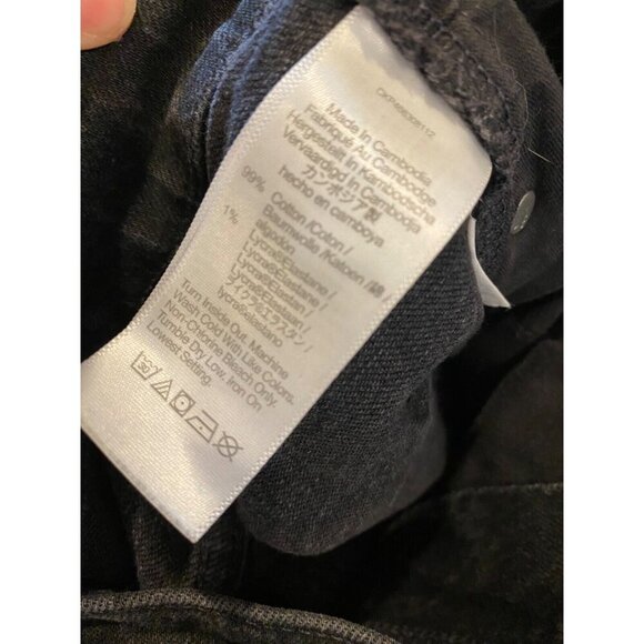 Madewell 32 The Perfect Vintage Wide Leg Jean Faded Black Raw Hem GUC - Picture 8 of 9
